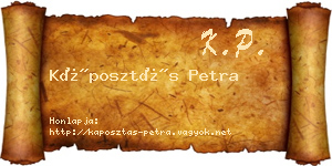 Káposztás Petra névjegykártya