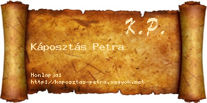 Káposztás Petra névjegykártya